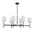 Savoy House Brody 6Lt Linear Chandelier, Black/ Nickel