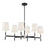 Savoy House Brody 6Lt Linear Chandelier, Black/ Nickel