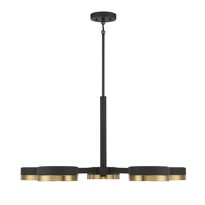 Savoy House Brody 6 Light Linear Chandelier, Matte Black