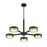 Savoy House Brody 6 Light Linear Chandelier, Matte Black