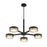 Savoy House Brody 6Lt Linear Chandelier, Black/ Nickel