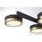 Savoy House Ashor 8Lt LED Linear Chandelier, Black/Brass