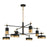 Savoy House Ashor 8Lt LED Chandelier, Black/Brass - 1-1637-8-143