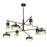 Savoy House Ashor 8Lt LED Chandelier, Black/Brass