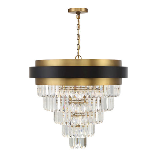 Savoy House Marquise 9Lt Chandelier, Black/Brass - 1-1668-9-143