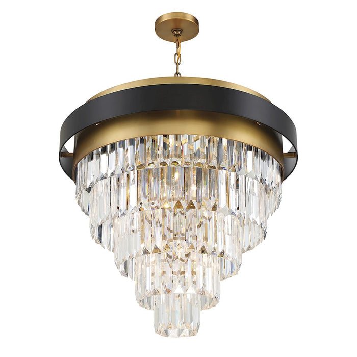 Savoy House Marquise 9Lt Chandelier, Black/Brass