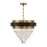 Savoy House Marquise 4Lt Chandelier, Black/Brass - 1-1669-4-143