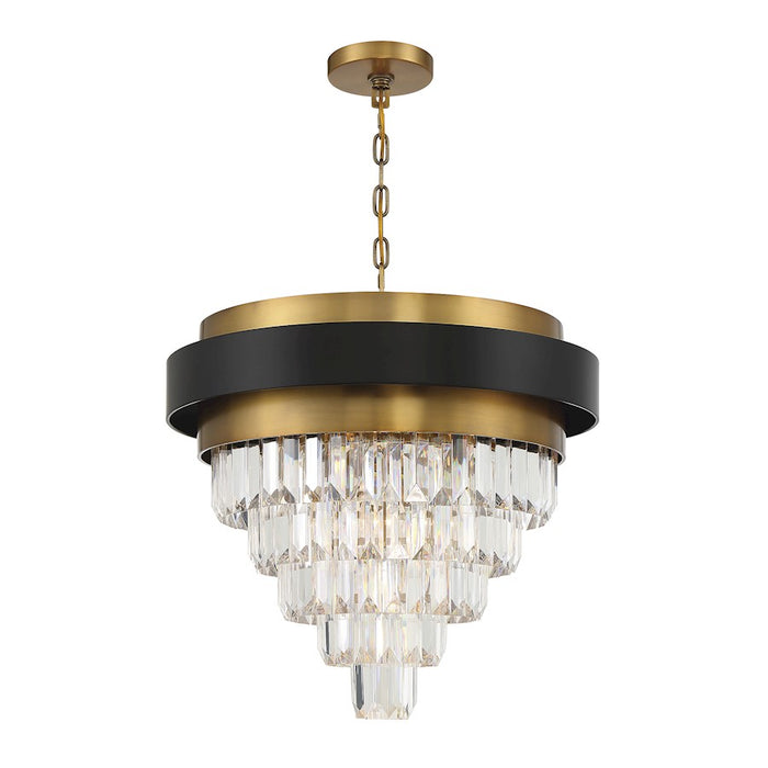 Savoy House Marquise 4Lt Chandelier, Black/Brass