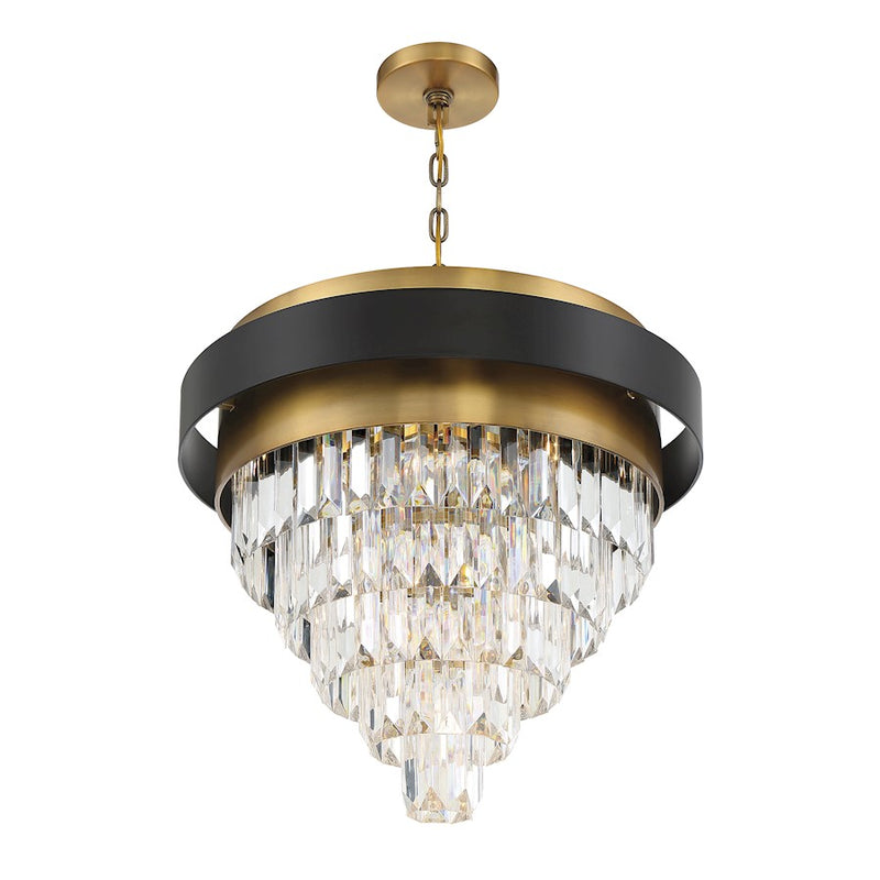 Savoy House Marquise 4Lt Chandelier, Black/Brass