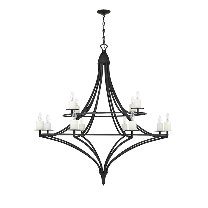 Savoy House Director 12-Light Chandelier, Matte Black