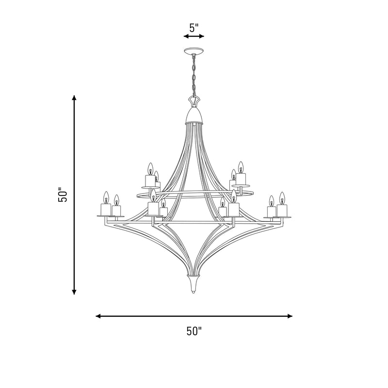 Savoy House Director 12-Light Chandelier, Matte Black