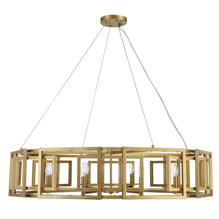 Savoy House Radcliffe 8-Light Chandelier, Burnished Brass