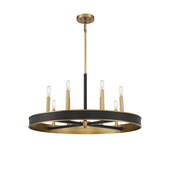 Savoy House Chaucer 8-Light Chandelier, Warm Brass