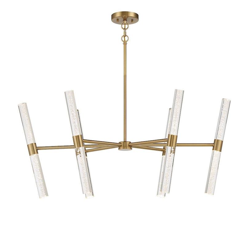 Savoy House Arlon LED Chandelier, Warm Brass/Bubble