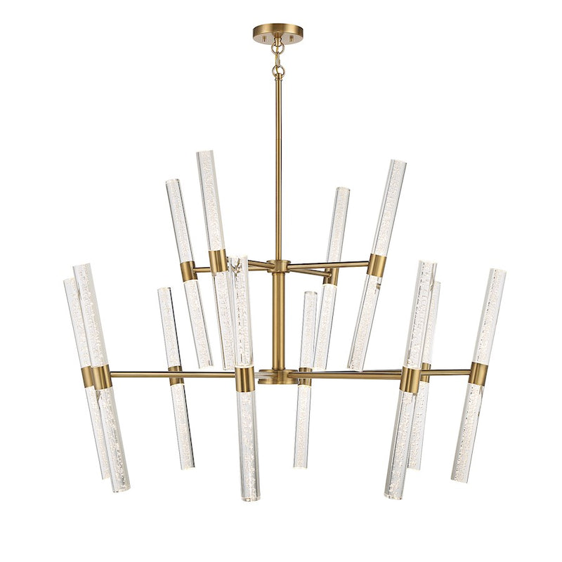 Savoy House Arlon LED Chandelier, Warm Brass/Bubble