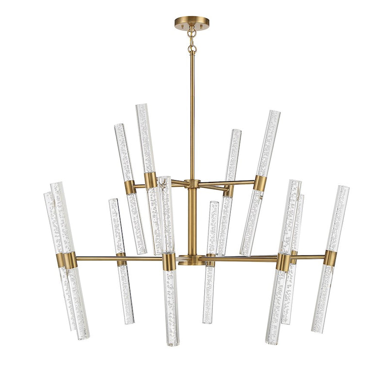 Savoy House Arlon LED Chandelier, Warm Brass/Bubble