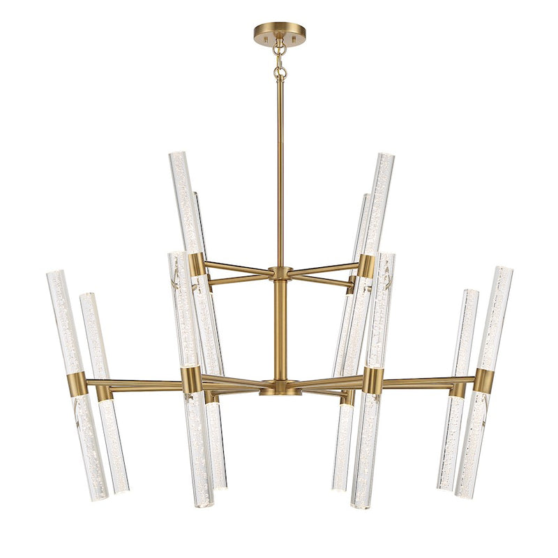 Savoy House Arlon LED Chandelier, Warm Brass/Bubble