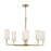 Savoy House Powell 6-Light Linear Chandelier, Warm Brass - 1-1756-6-322