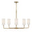 Savoy House Powell 6-Light Linear Chandelier, Warm Brass