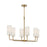 Savoy House Powell 6-Light Linear Chandelier, Warm Brass