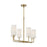 Savoy House Powell 6-Light Linear Chandelier, Warm Brass