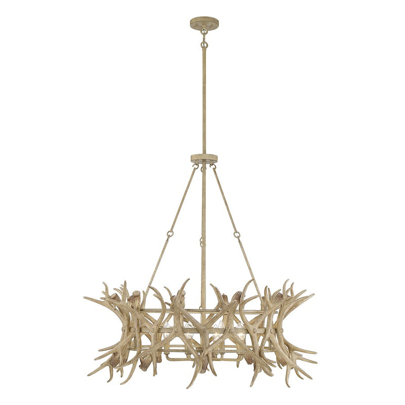 Savoy House Daniels 8-Light Chandelier, Natural Antler