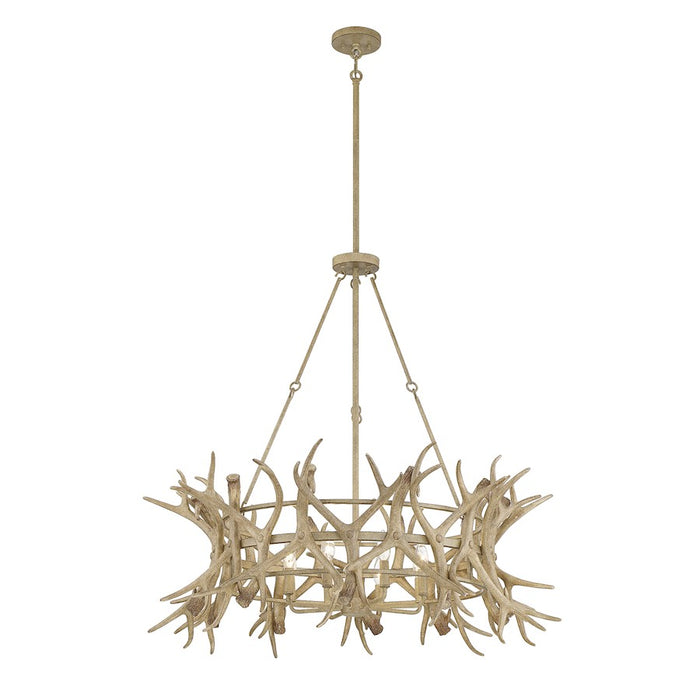 Savoy House Daniels 8-Light Chandelier, Natural Antler