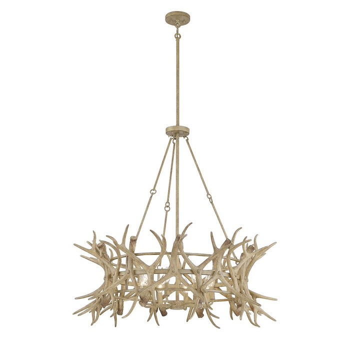 Savoy House Daniels 8-Light Chandelier, Natural Antler