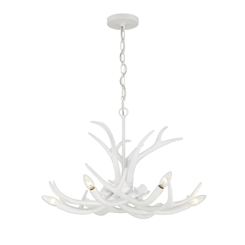 Savoy House Daniels 6-Light Chandelier, Matte White