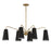 Savoy House Edgewood 6-Light Linear Chandelier Warm Brass