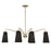 Savoy House Edgewood 6-Light Linear Chandelier Warm Brass