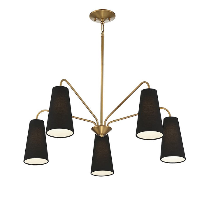Savoy House Edgewood 5-Light Chandelier, Warm Brass
