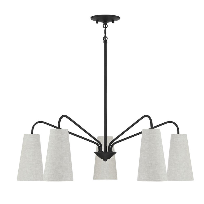 Savoy House Edgewood 5-Light Chandelier, Matte Black