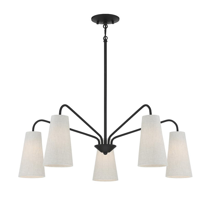 Savoy House Edgewood 5-Light Chandelier, Matte Black