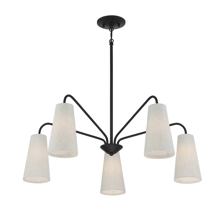 Savoy House Edgewood 5-Light Chandelier, Matte Black