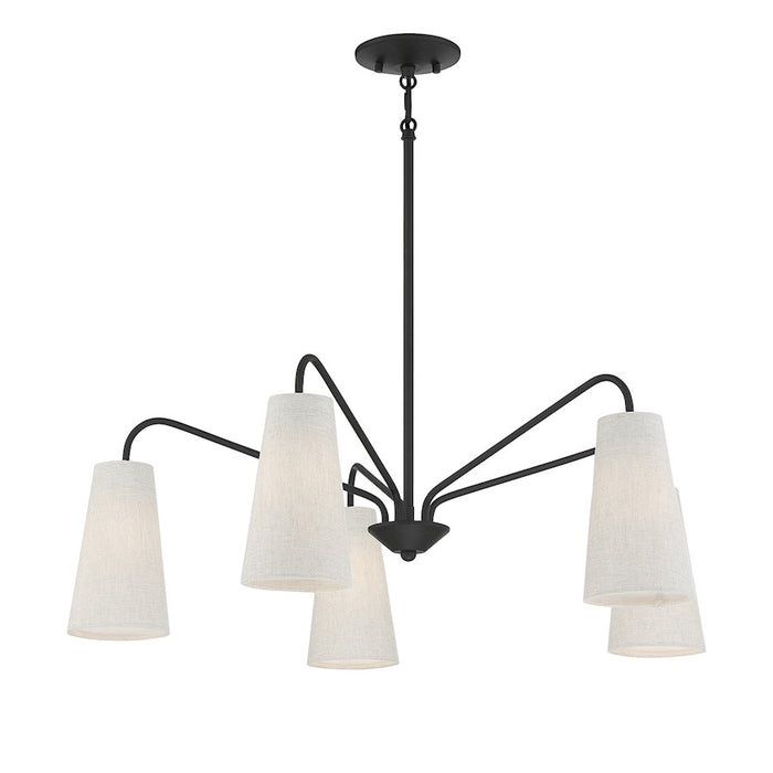 Savoy House Edgewood 5-Light Chandelier, Matte Black