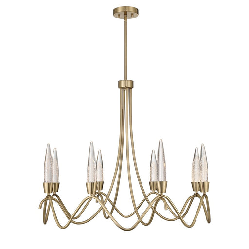Savoy House Sofia 8 Lt Chandelier, Clear Bubble, Noble Brass - 1-1799-8-127