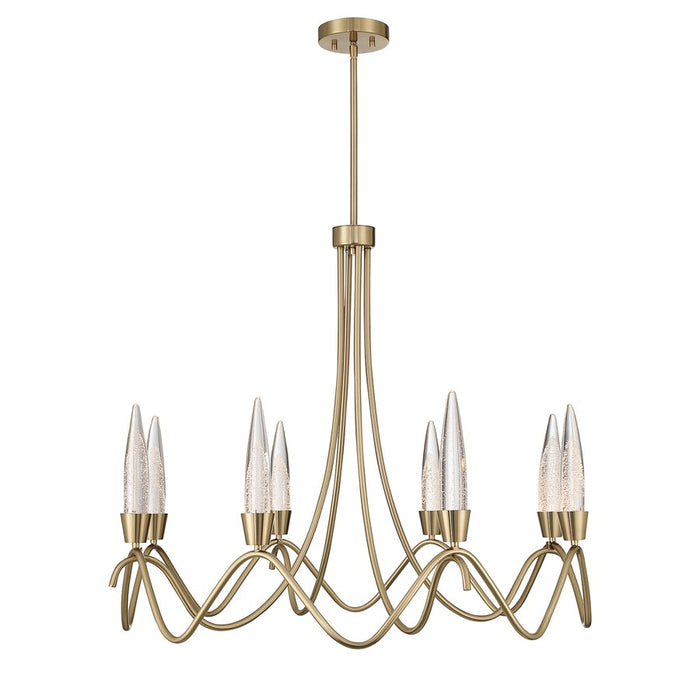 Savoy House Sofia 8 Lt Chandelier, Clear Bubble, Noble Brass - 1-1799-8-127