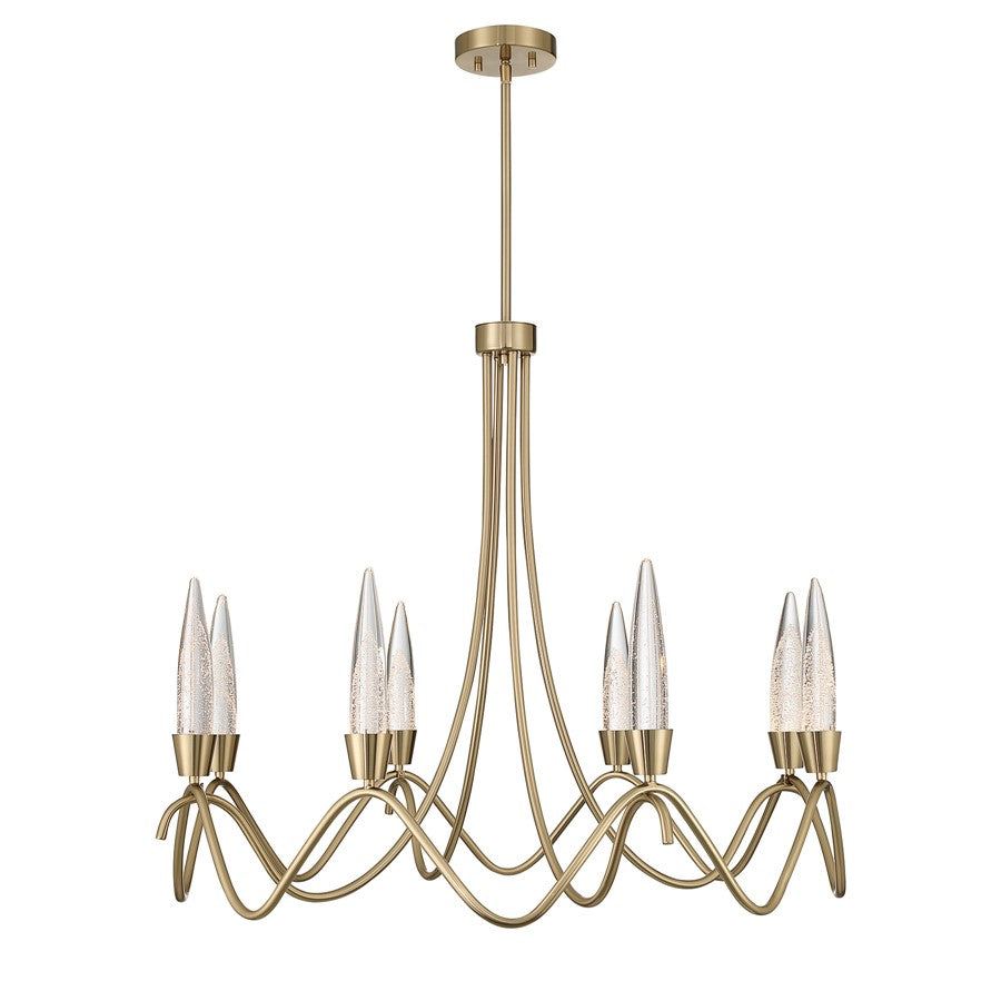 Savoy House Sofia 8 Lt Chandelier, Clear Bubble, Noble Brass - 1-1799-8-127