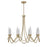 Savoy House Sofia 8 Lt Chandelier, Clear Bubble, Noble Brass