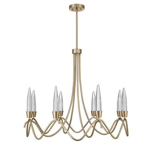 Savoy House Sofia 8 Lt Chandelier, Clear Bubble, Noble Brass