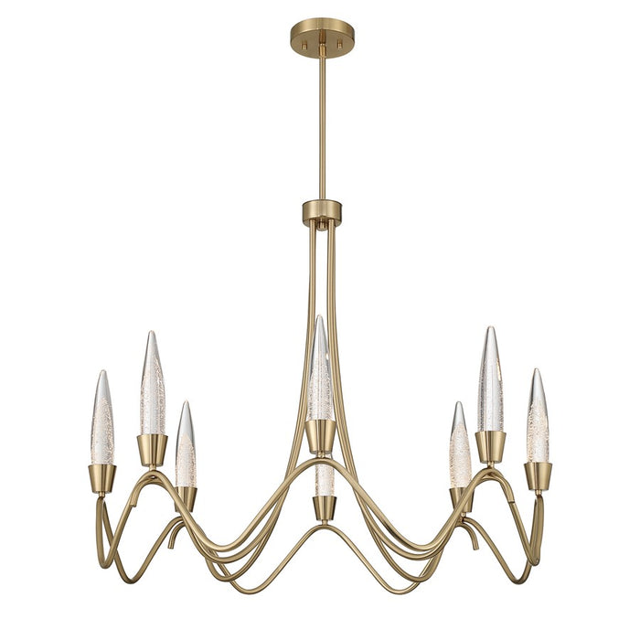 Savoy House Sofia 8 Lt Chandelier, Clear Bubble, Noble Brass