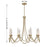 Savoy House Sofia 8 Lt Chandelier, Clear Bubble, Noble Brass