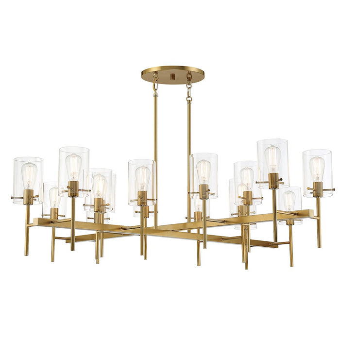 Savoy House Vista 16-Light Chandelier, Burnished Brass