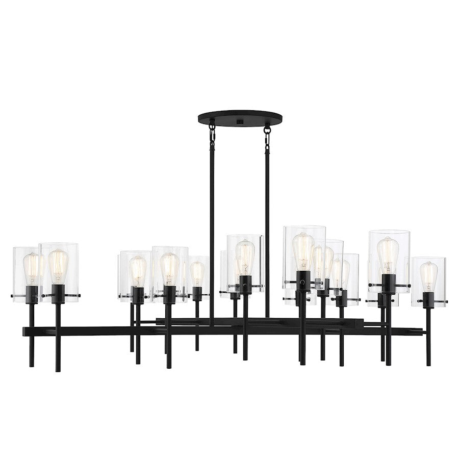 Savoy House Vista 16-Light Chandelier, Matte Black - 1-1800-16-89