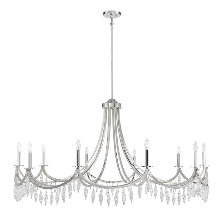 Savoy House Kameron 10-Light Chandelier, Polished Nickel