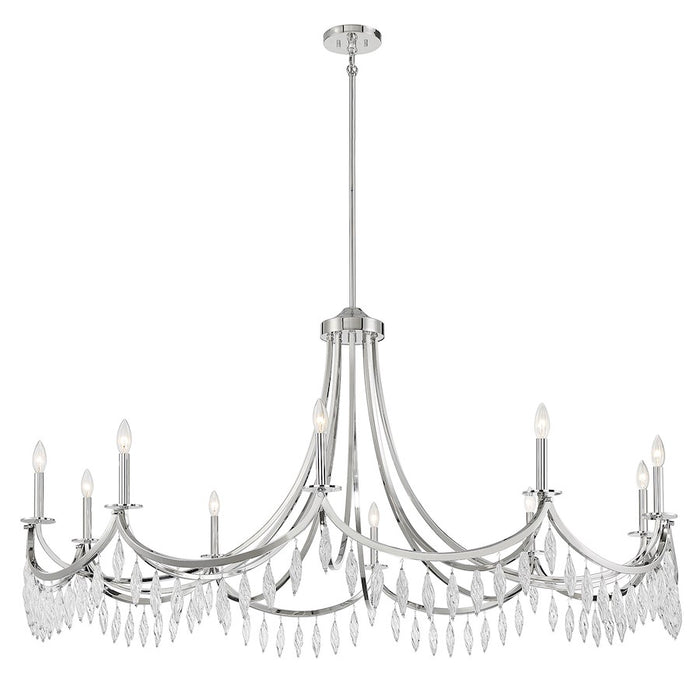 Savoy House Kameron 10-Light Chandelier, Polished Nickel