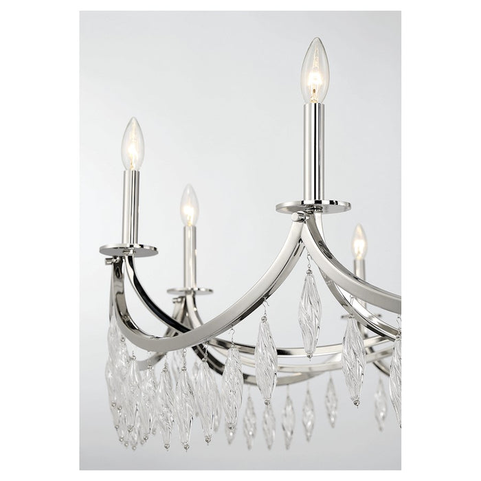 Savoy House Kameron 10-Light Chandelier, Polished Nickel
