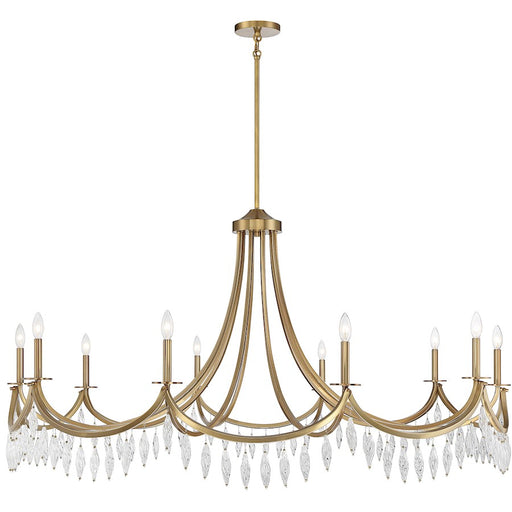 Savoy House Kameron 10-Light Chandelier, Warm Brass - 1-1805-10-322