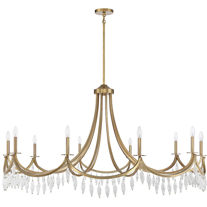 Savoy House Kameron 10-Light Chandelier, Warm Brass